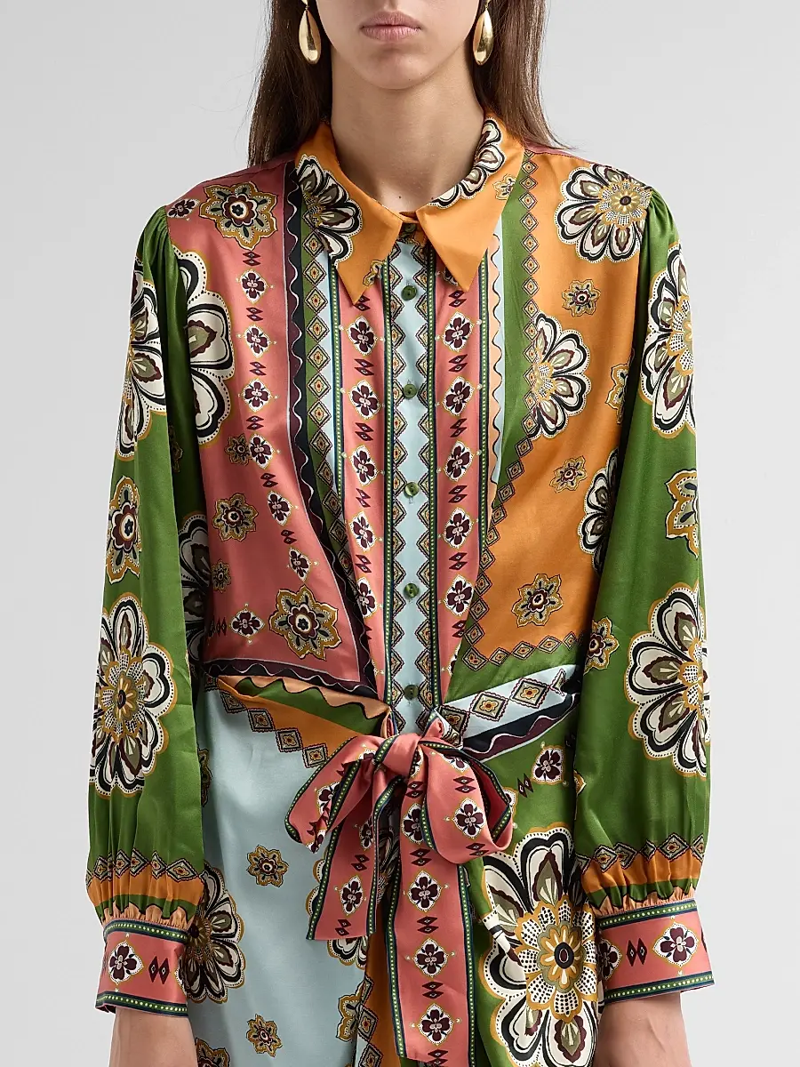 Johnny Was Women's Kesia Maxima Tie-Waist Mini Shirtdress | Thumbnail 5