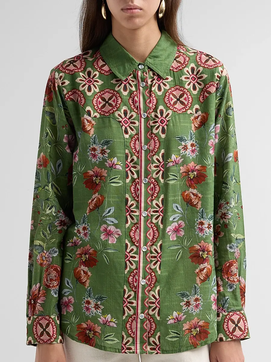Johnny Was Women's Zarima Vintage Western Shirt | Thumbnail 5 Johnny Was Women's Zarima Vintage Western Shirt | Thumbnail 5