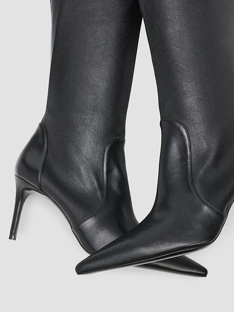 Stuart Weitzman Women's Stuart 75MM Leather Power Boots | Thumbnail 5 Stuart Weitzman Women's Stuart 75MM Leather Power Boots | Thumbnail 5