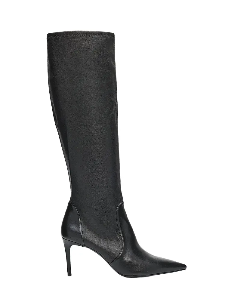 Stuart Weitzman Women's Stuart 75MM Leather Power Boots