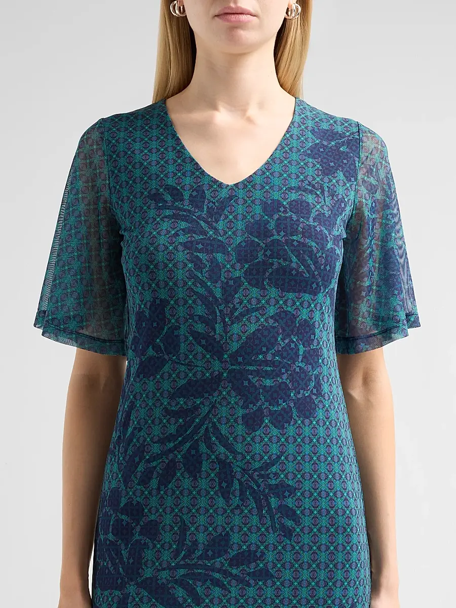Johnny Was Women's Clematisa Floral Geometric Mini Dress | Thumbnail 5 Johnny Was Women's Clematisa Floral Geometric Mini Dress | Thumbnail 5