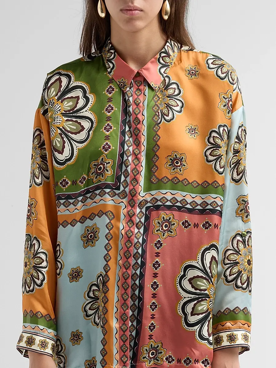 Johnny Was Women's The Audrey Patchwork Shirt | Thumbnail 5 Johnny Was Women's The Audrey Patchwork Shirt | Thumbnail 5