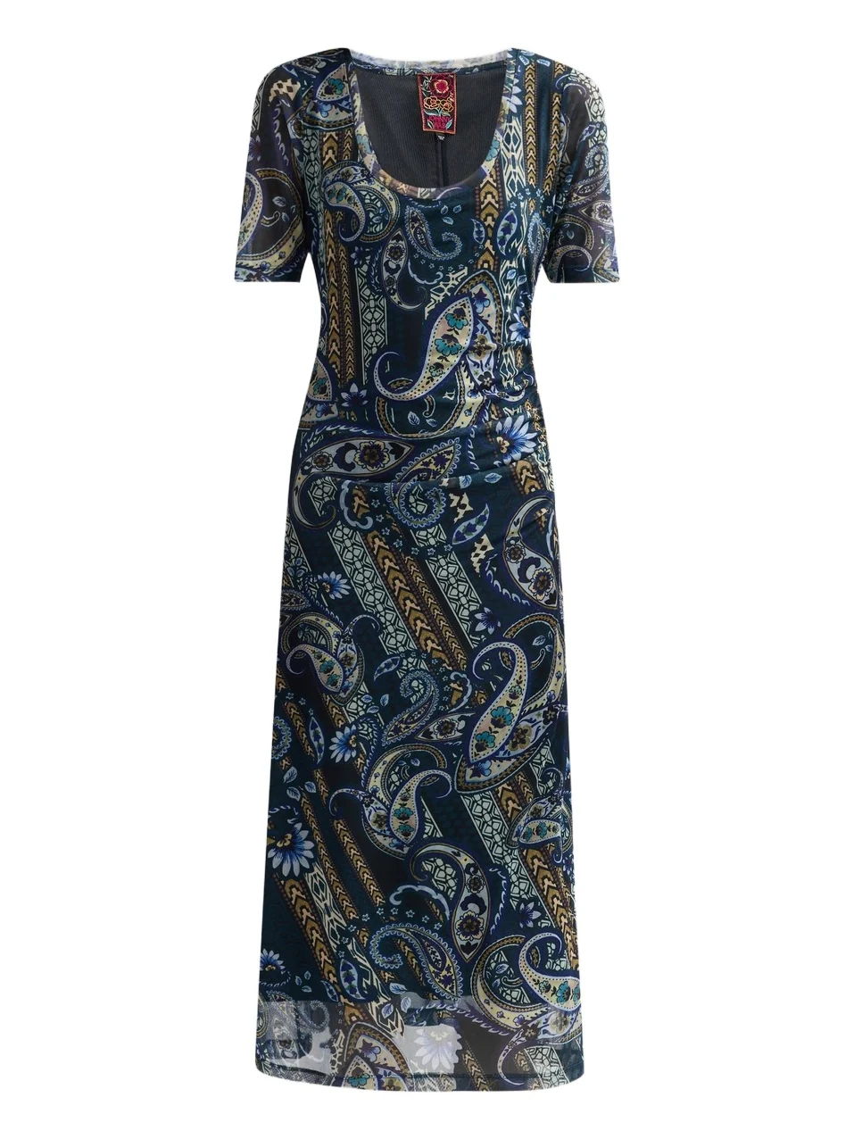 Johnny Was Women's Montecito Ruched Mesh Midi Dress