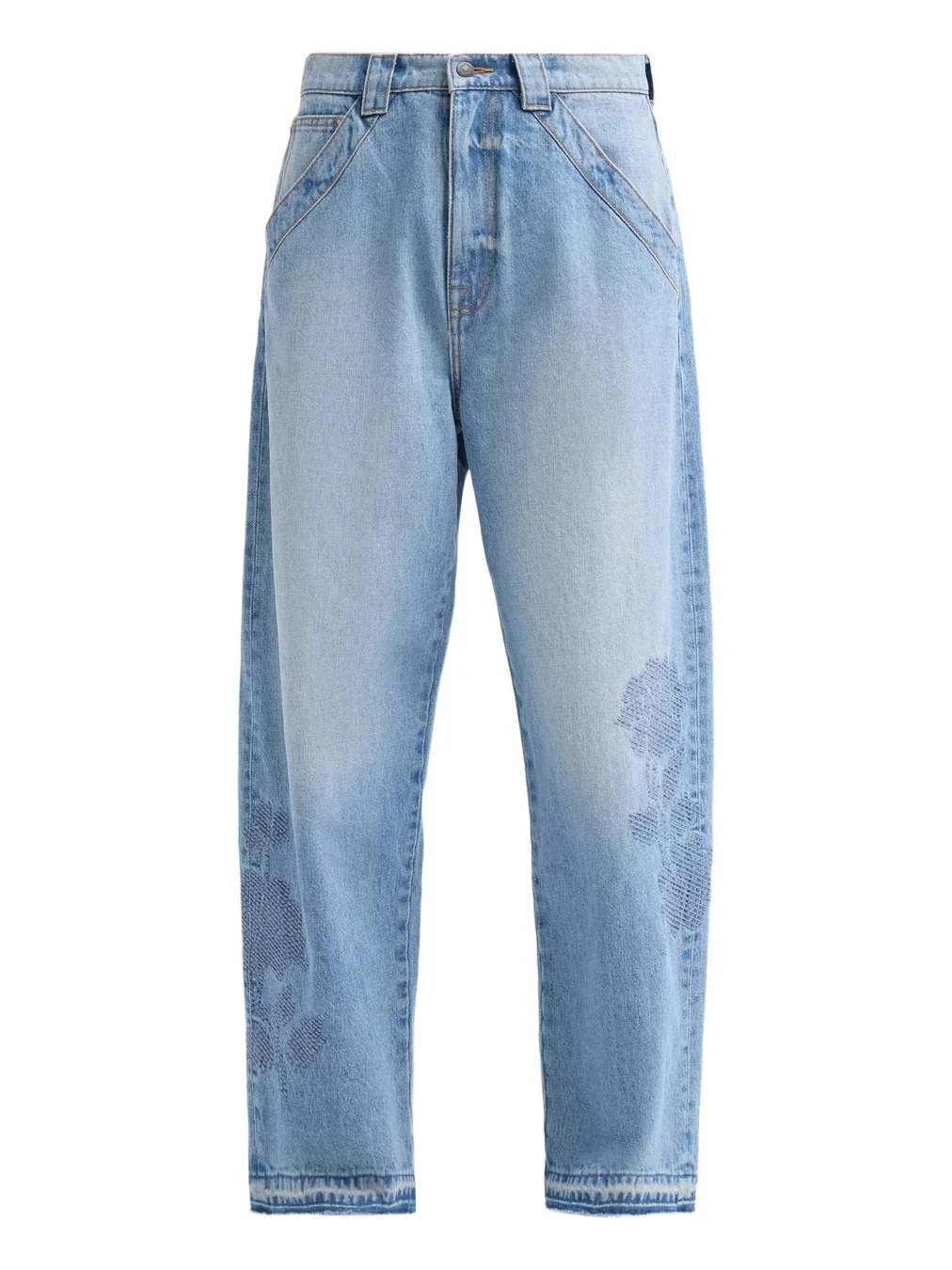 Johnny Was Women's Patchwork Bouquet Barrel-Leg Jeans