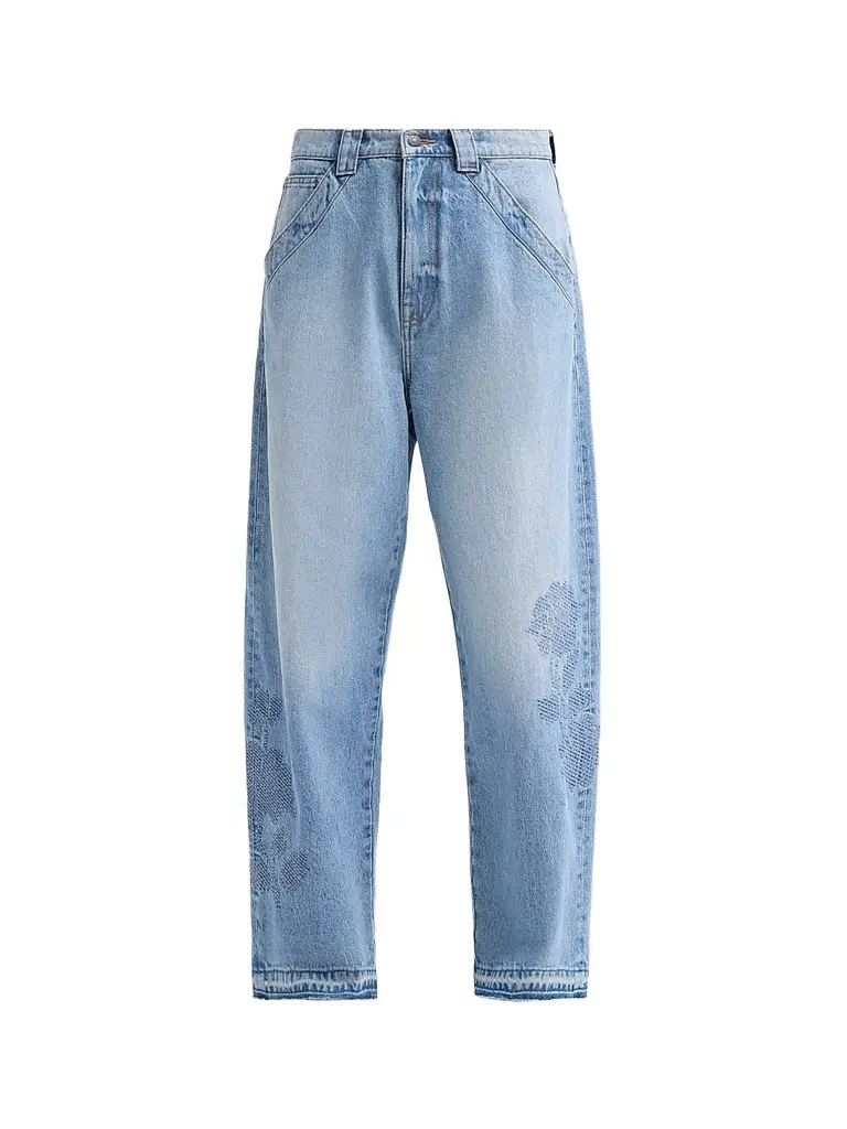 Johnny Was Women's Patchwork Bouquet Barrel-Leg Jeans