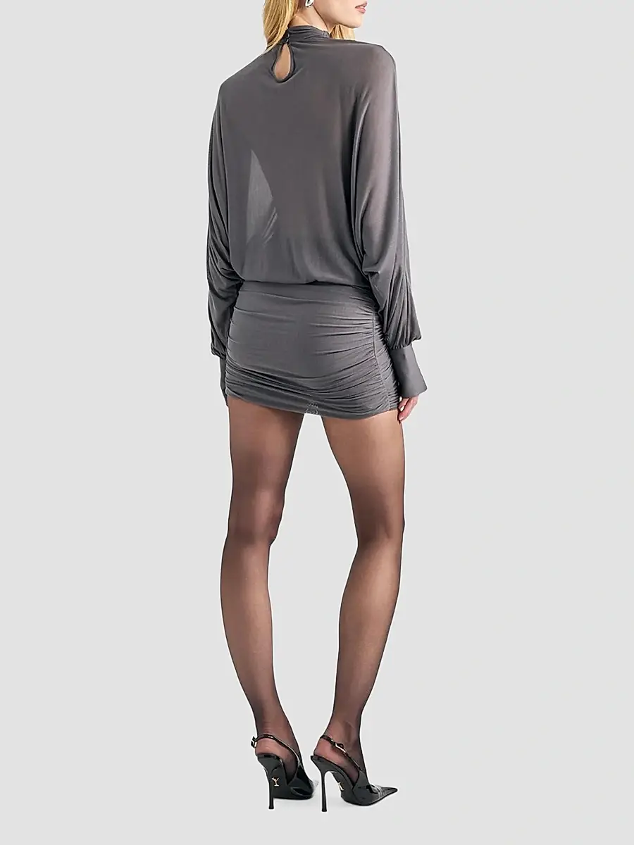 SEROYA Women's Jensine Draped Mini Dress | Thumbnail 3