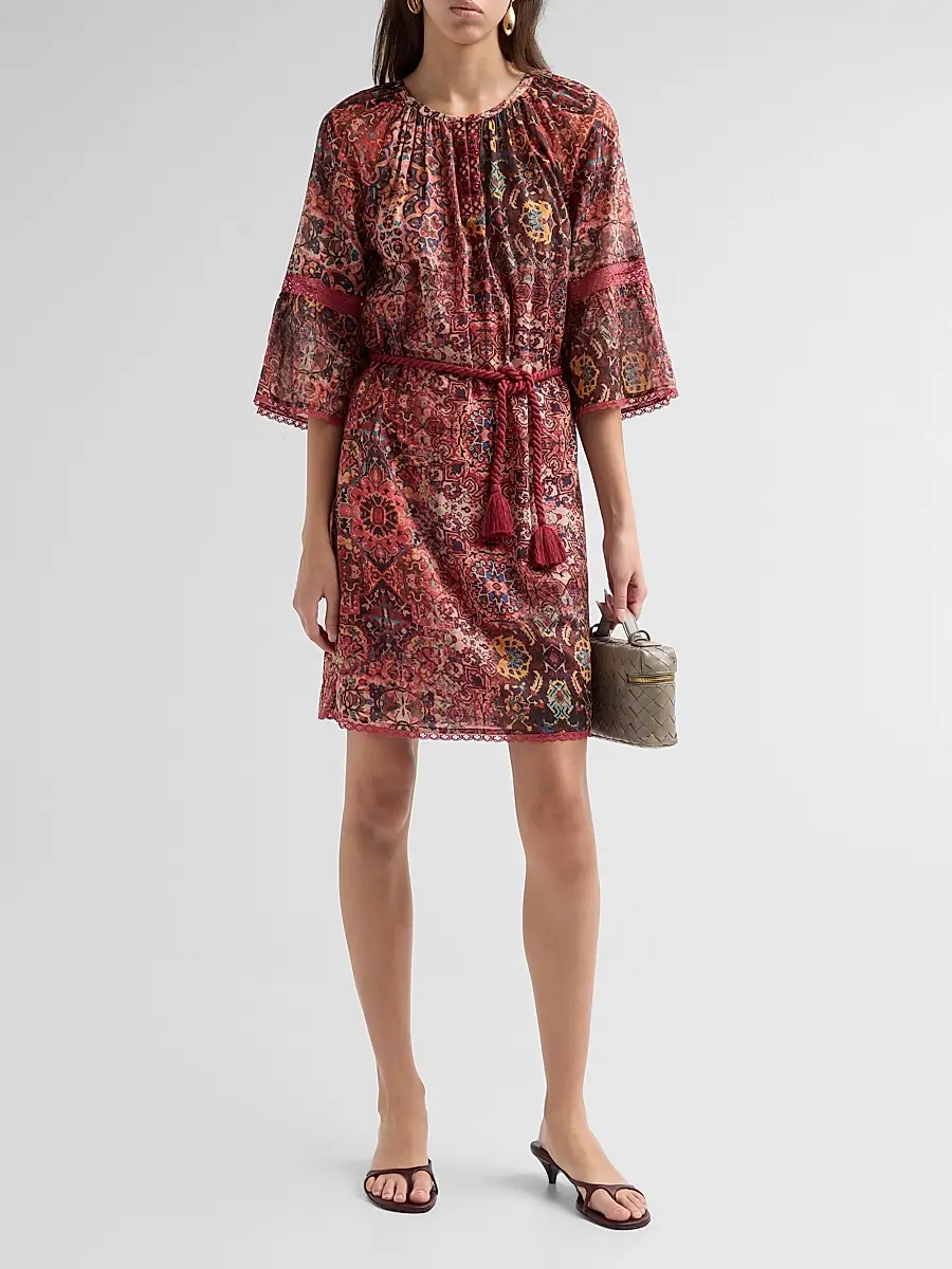 Johnny Was Women's Mandie Peasant Mini Dress | Thumbnail 2 Johnny Was Women's Mandie Peasant Mini Dress | Thumbnail 2