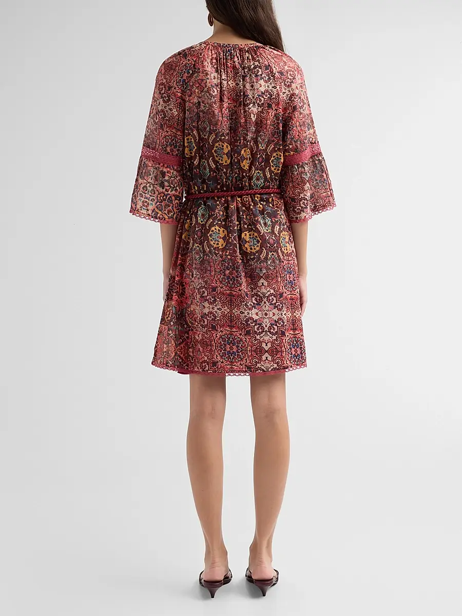 Johnny Was Women's Mandie Peasant Mini Dress | Thumbnail 3 Johnny Was Women's Mandie Peasant Mini Dress | Thumbnail 3
