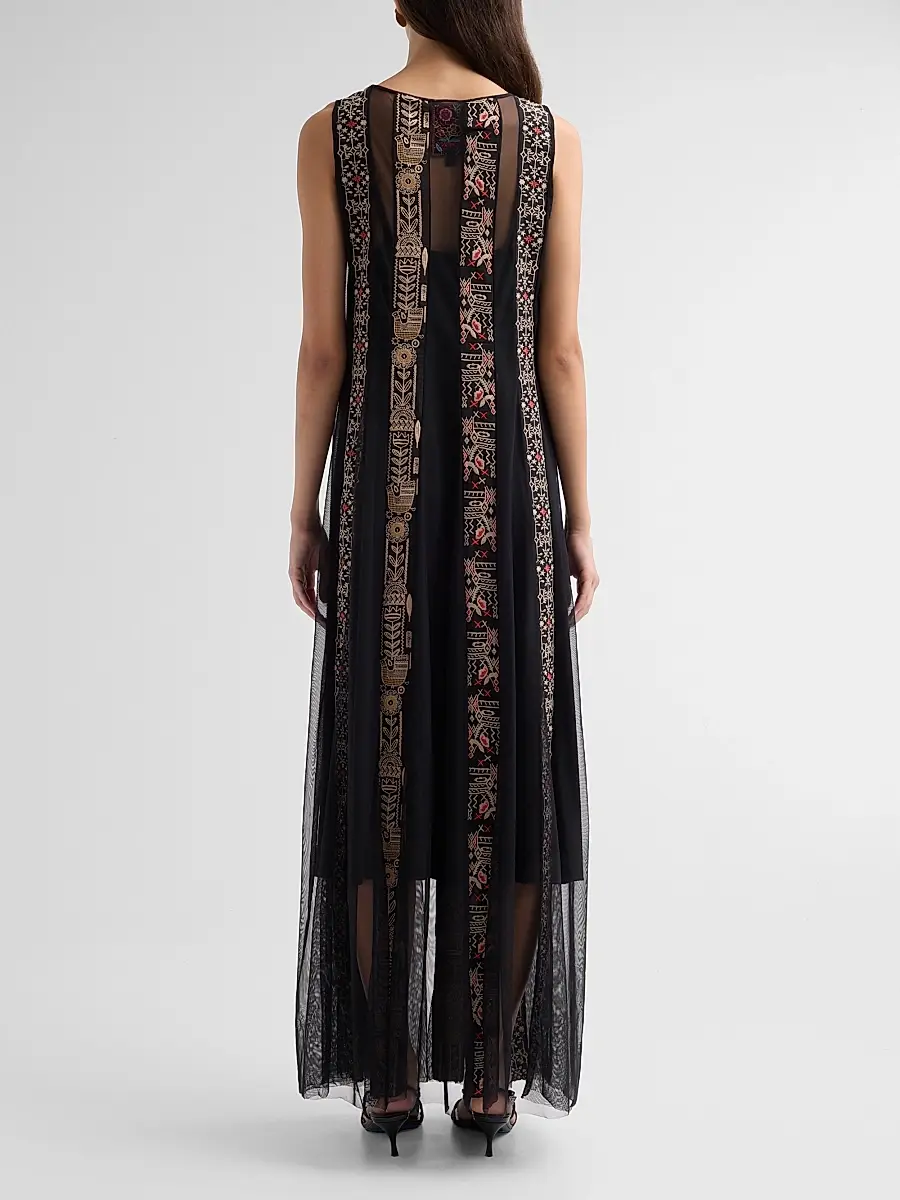 Johnny Was Women's Ilenia Mesh Maxi Slipdress | Thumbnail 3
