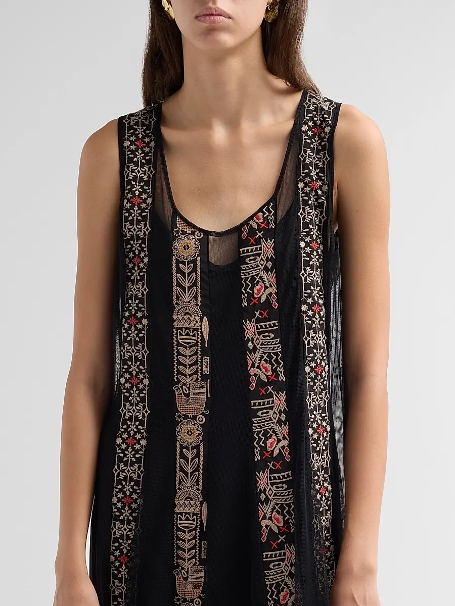 Johnny Was Women's Ilenia Mesh Maxi Slipdress | Thumbnail 5