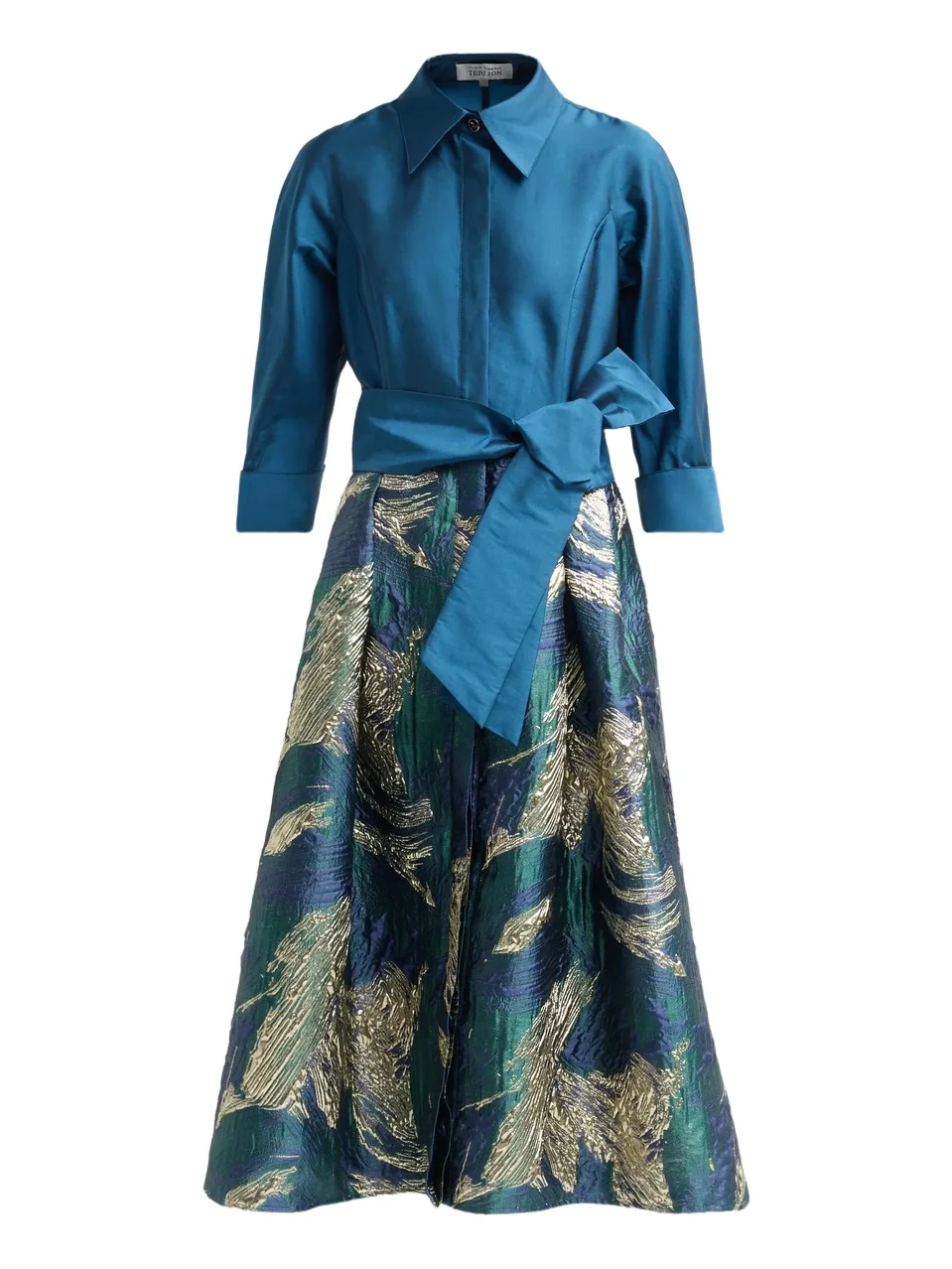 Women's Jacquard Taffeta Shirtdress Women's Jacquard Taffeta Shirtdress
