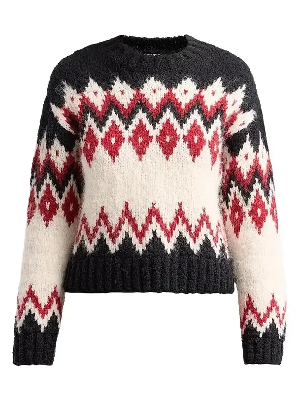 Women's Jessalyn Fair Isle-Inspired Crewneck Sweater Women's Jessalyn Fair Isle-Inspired Crewneck Sweater