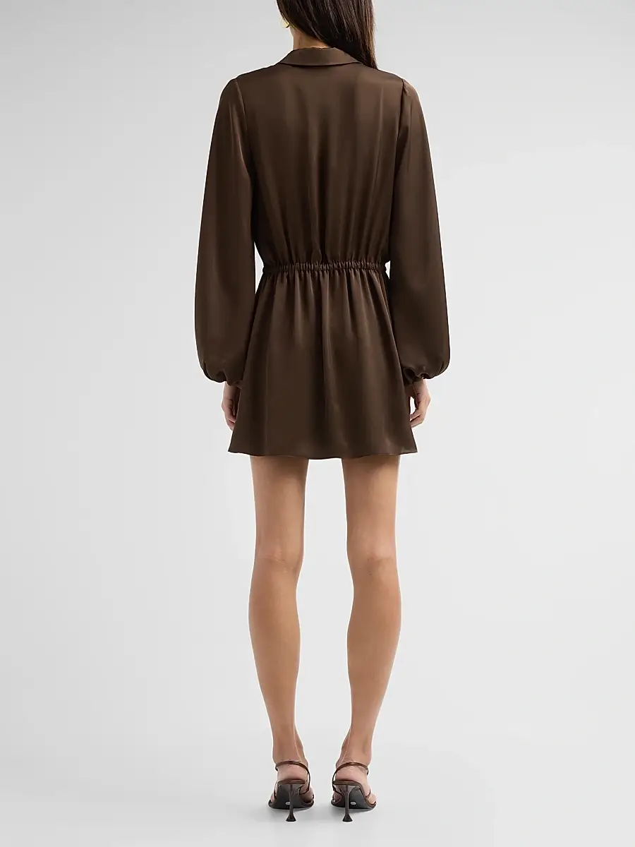 Ramy Brook Women's Carolyn Satin Wrap-Minidress | Thumbnail 3 Ramy Brook Women's Carolyn Satin Wrap-Minidress | Thumbnail 3