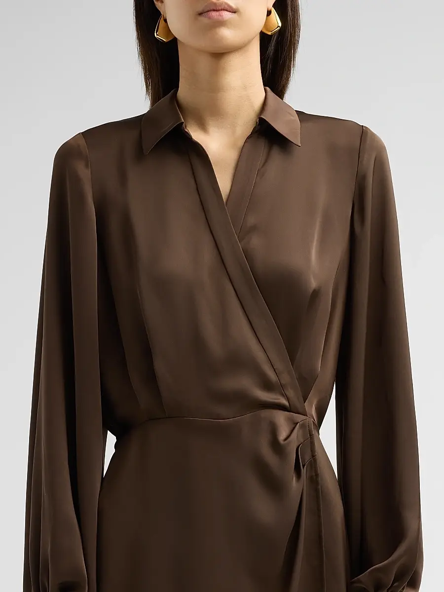 Ramy Brook Women's Carolyn Satin Wrap-Minidress | Thumbnail 5 Ramy Brook Women's Carolyn Satin Wrap-Minidress | Thumbnail 5