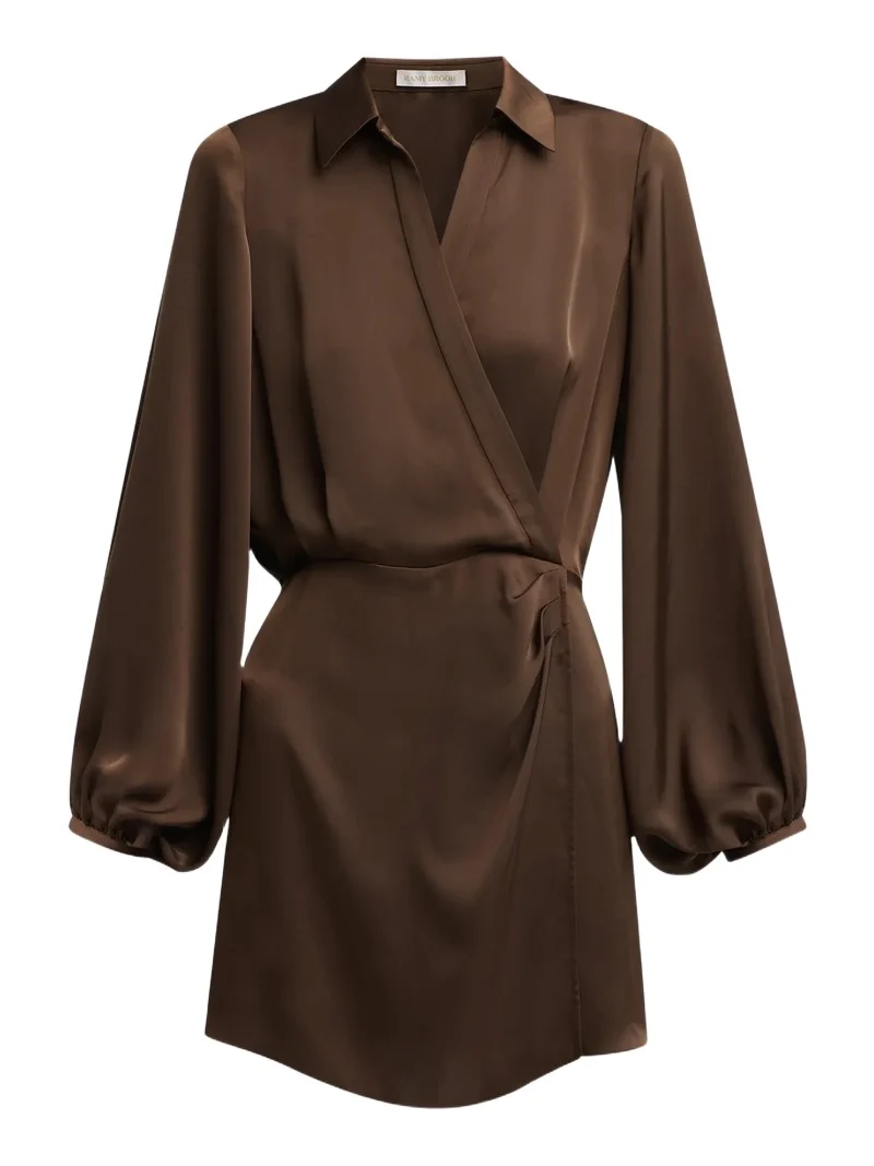 Ramy Brook Women's Carolyn Satin Wrap-Minidress