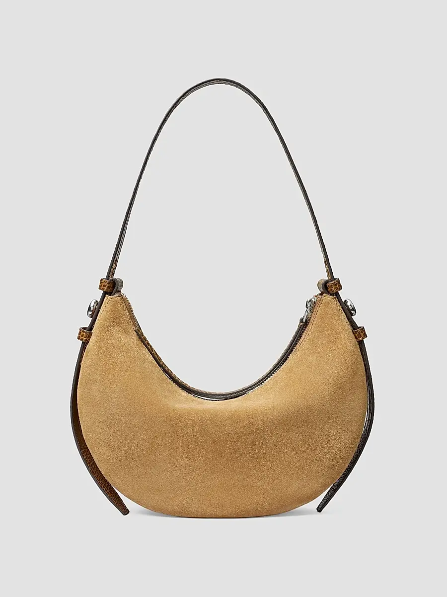 Tory Burch Women's Romy Suede Half Moon Shoulder Bag | Thumbnail 2 Tory Burch Women's Romy Suede Half Moon Shoulder Bag | Thumbnail 2