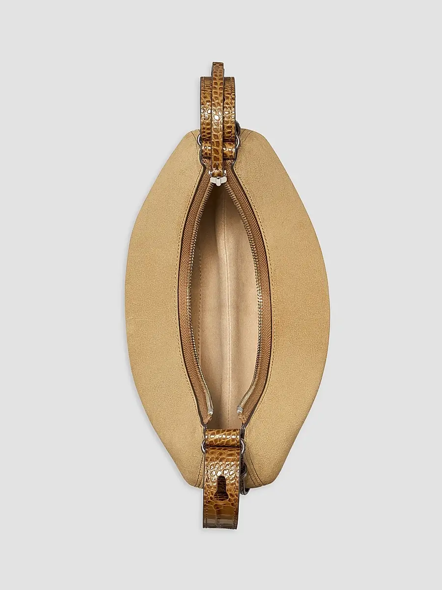 Tory Burch Women's Romy Suede Half Moon Shoulder Bag | Thumbnail 4 Tory Burch Women's Romy Suede Half Moon Shoulder Bag | Thumbnail 4
