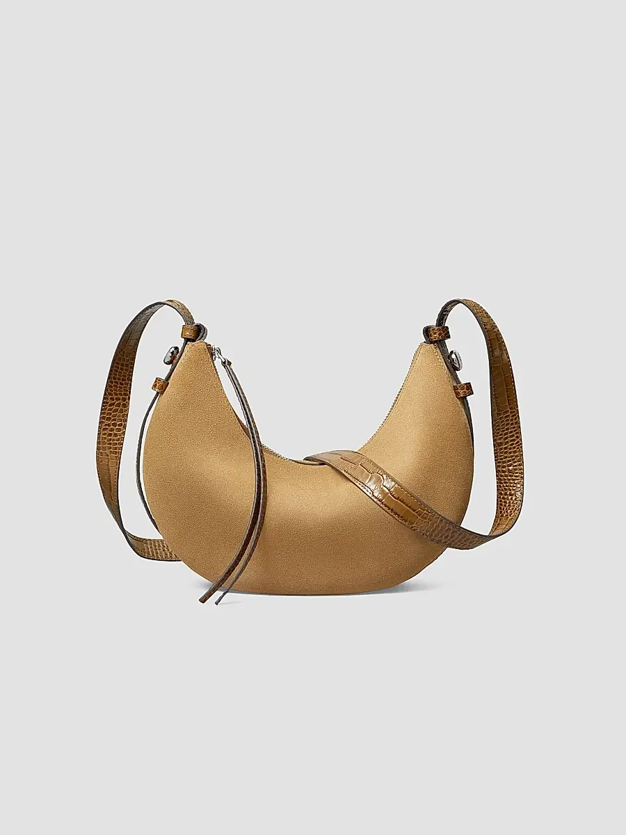Tory Burch Women's Romy Suede Half Moon Shoulder Bag | Thumbnail 6 Tory Burch Women's Romy Suede Half Moon Shoulder Bag | Thumbnail 6