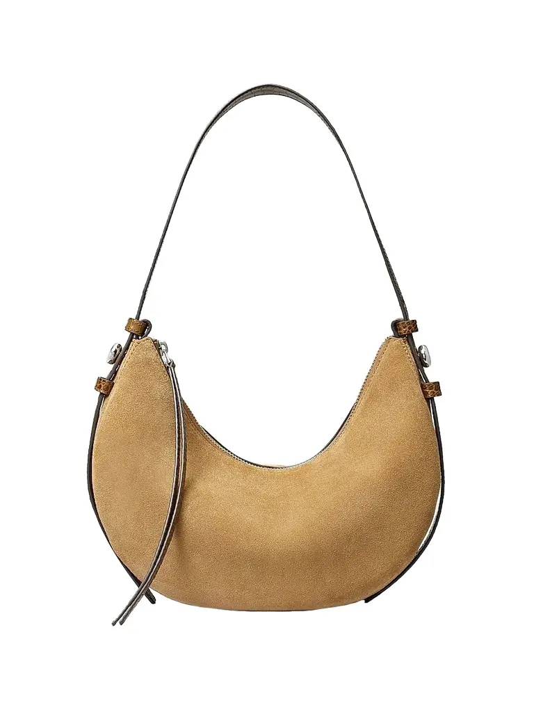 Tory Burch Women's Romy Suede Half Moon Shoulder Bag