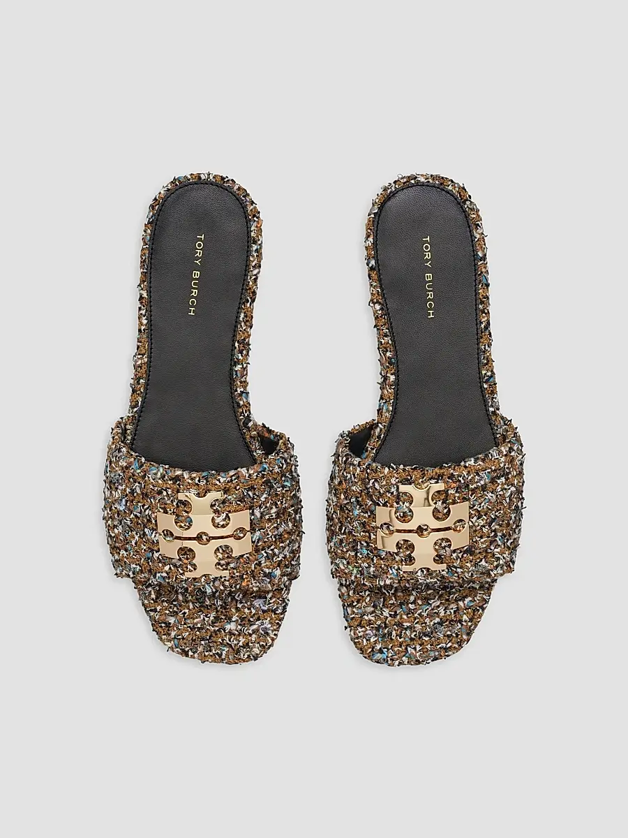 Tory Burch Women's Charlie Tweed Slides | Thumbnail 3 Tory Burch Women's Charlie Tweed Slides | Thumbnail 3
