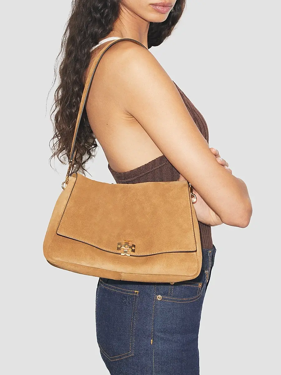 Tory Burch Women's Charlie Suede Shoulder Bag | Thumbnail 2 Tory Burch Women's Charlie Suede Shoulder Bag | Thumbnail 2