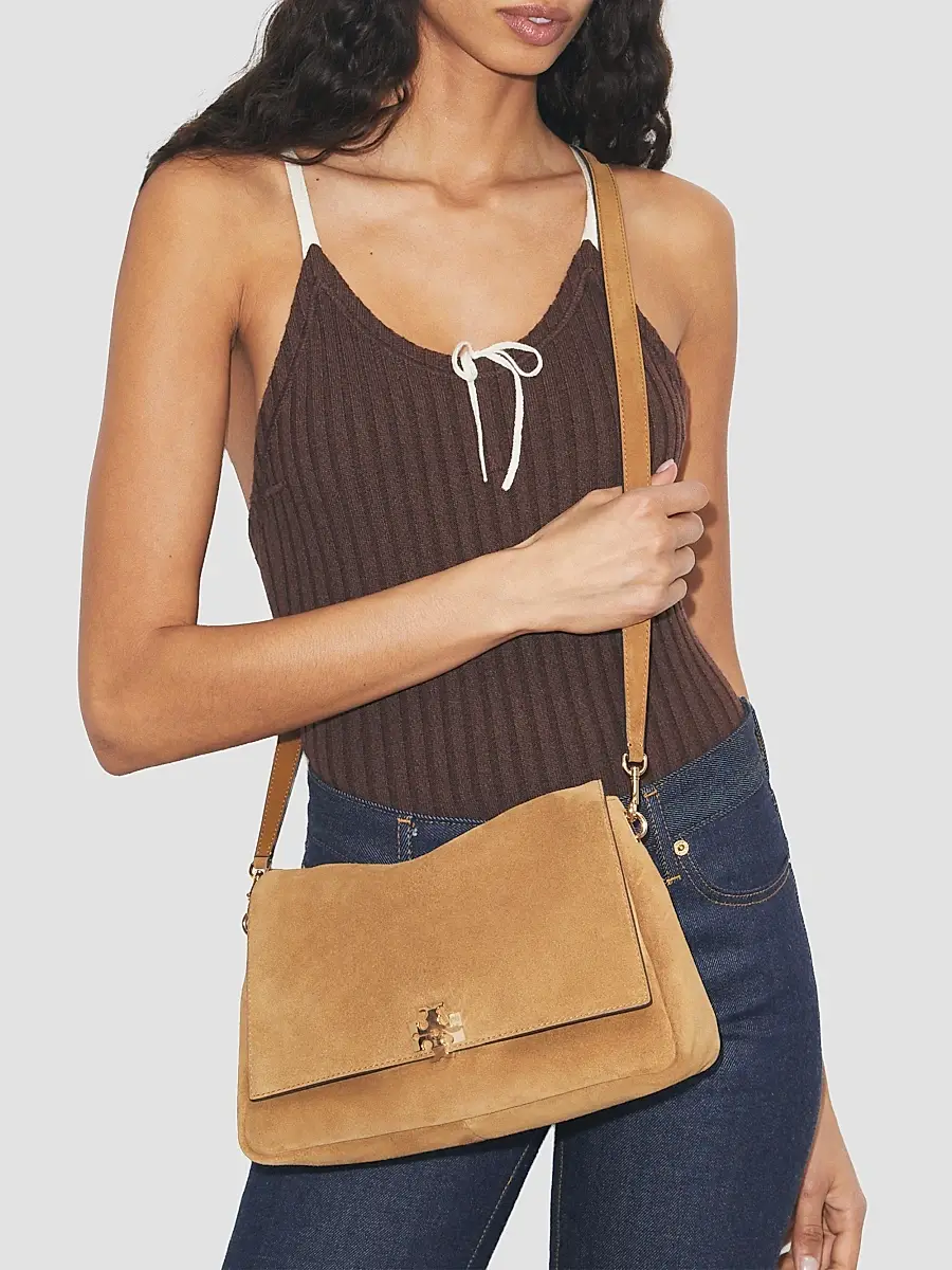Tory Burch Women's Charlie Suede Shoulder Bag | Thumbnail 3 Tory Burch Women's Charlie Suede Shoulder Bag | Thumbnail 3