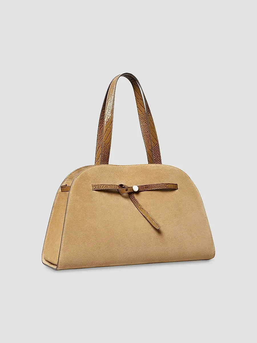 Tory Burch Women's Romy Large Suede Shoulder Bag | Thumbnail 4 Tory Burch Women's Romy Large Suede Shoulder Bag | Thumbnail 4