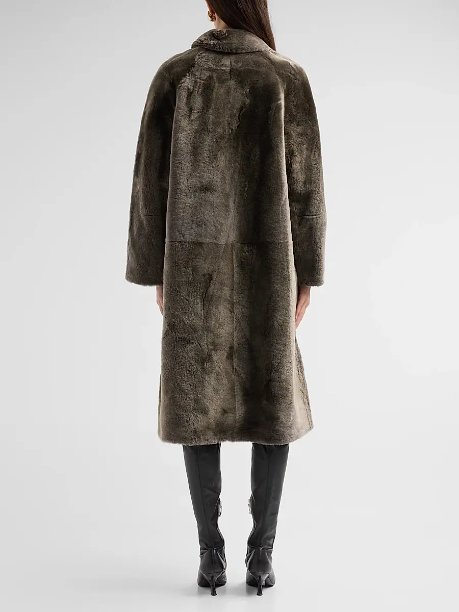 Yves Salomon Women's Manteau Shearling Coat | Thumbnail 3 Yves Salomon Women's Manteau Shearling Coat | Thumbnail 3