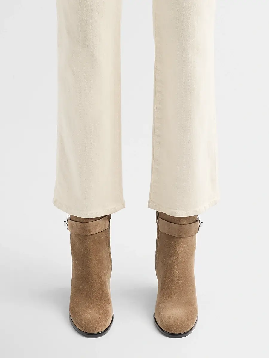 Tory Burch Women's Turnlock 70MM Suede Ankle Boots | Thumbnail 2 Tory Burch Women's Turnlock 70MM Suede Ankle Boots | Thumbnail 2
