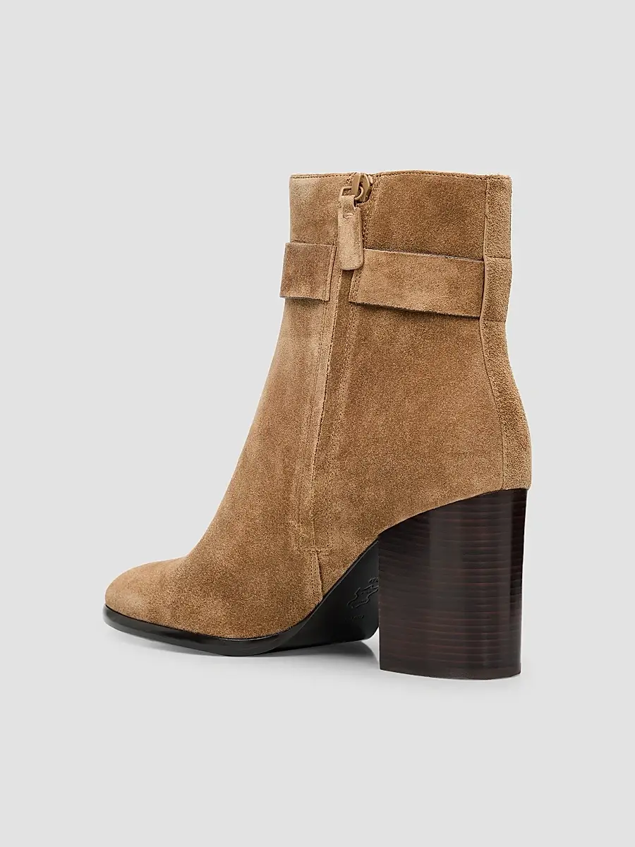 Tory Burch Women's Turnlock 70MM Suede Ankle Boots | Thumbnail 4 Tory Burch Women's Turnlock 70MM Suede Ankle Boots | Thumbnail 4