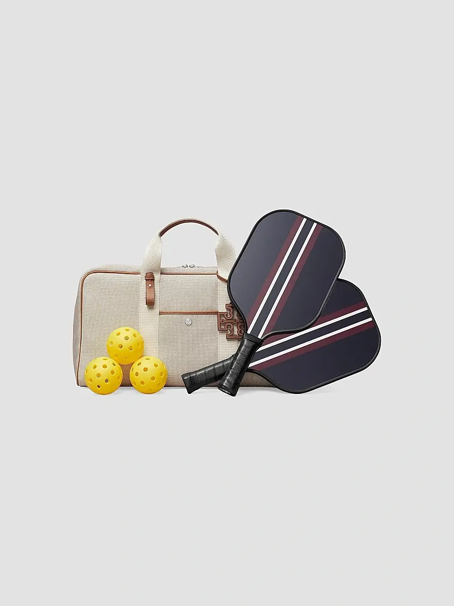 Tory Burch Women's Canvas Pickleball Tote Bag | Thumbnail 4