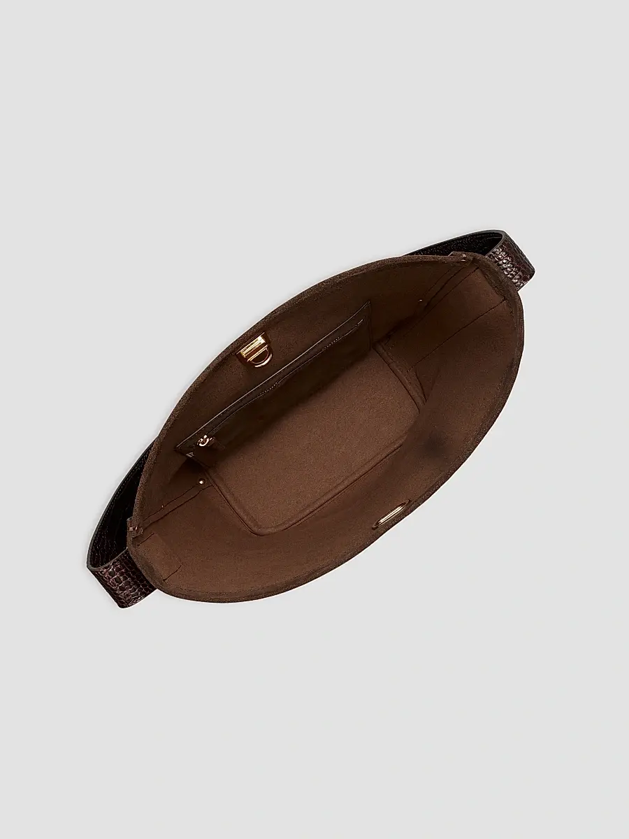 Tory Burch Women's Lock Suede Bucket Bag | Thumbnail 3 Tory Burch Women's Lock Suede Bucket Bag | Thumbnail 3