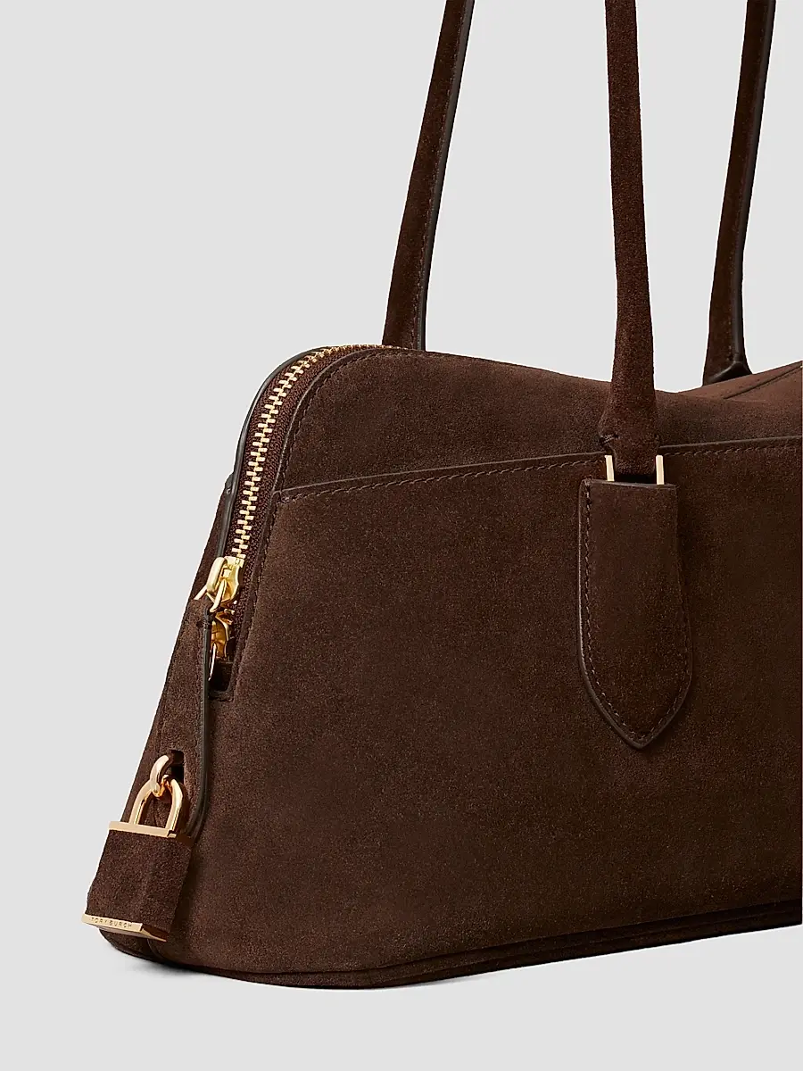 Tory Burch Women's Lock Suede East-West Satchel | Thumbnail 2