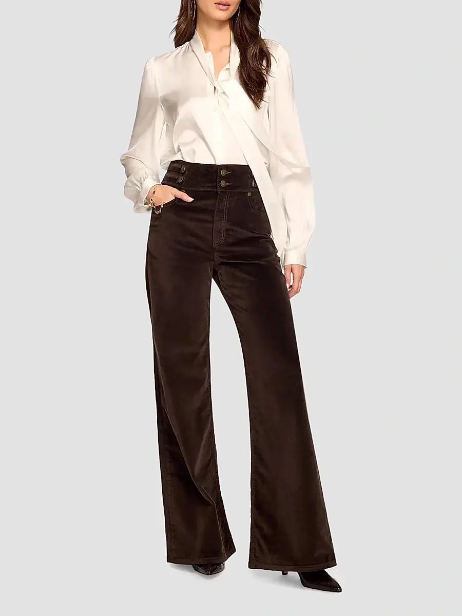 Ramy Brook Women's Liv Velveteen High-Rise Jeans | Thumbnail 2 Ramy Brook Women's Liv Velveteen High-Rise Jeans | Thumbnail 2