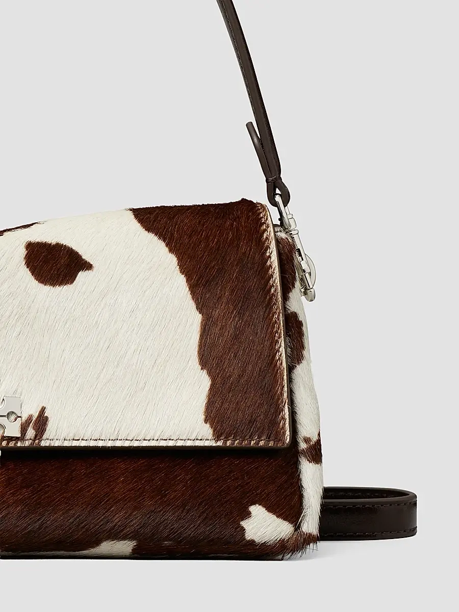 Tory Burch Women's Charlie Small Printed Calf Hair Shoulder Bag | Thumbnail 2 Tory Burch Women's Charlie Small Printed Calf Hair Shoulder Bag | Thumbnail 2