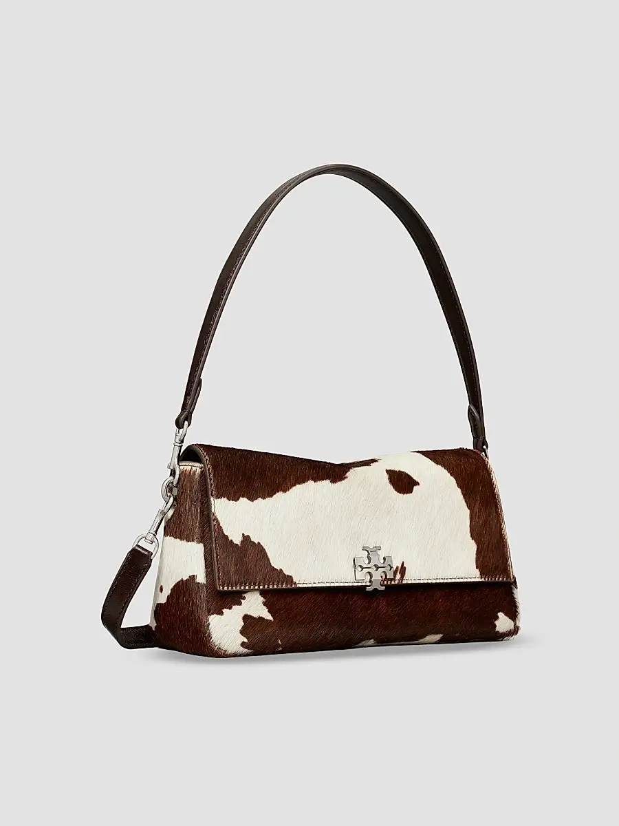 Tory Burch Women's Charlie Small Printed Calf Hair Shoulder Bag | Thumbnail 4 Tory Burch Women's Charlie Small Printed Calf Hair Shoulder Bag | Thumbnail 4