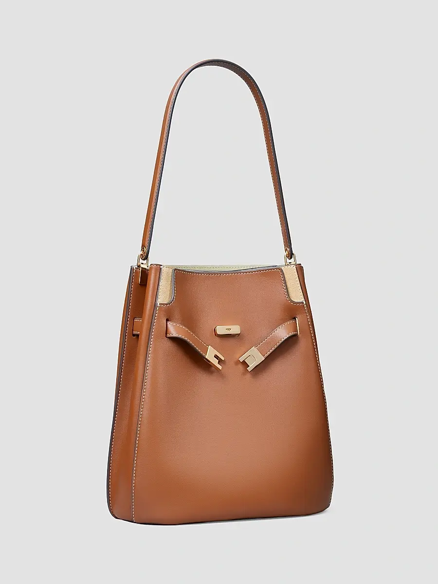 Tory Burch Women's Lee Radziwill Leather Bucket Bag | Thumbnail 5 Tory Burch Women's Lee Radziwill Leather Bucket Bag | Thumbnail 5