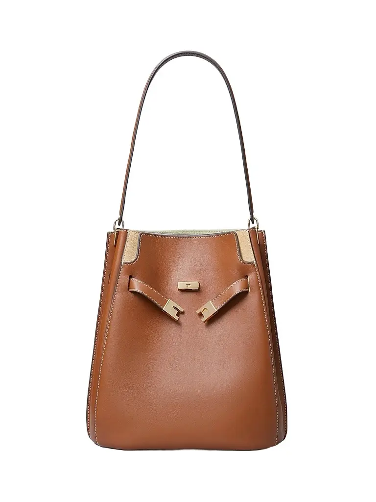 Tory Burch Women's Lee Radziwill Leather Bucket Bag