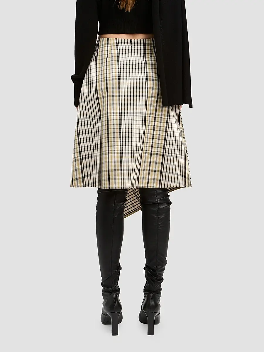 Derek Lam Women's Alexander Asymmetric Plaid Cotton-Blend Midi Skirt | Thumbnail 3 Derek Lam Women's Alexander Asymmetric Plaid Cotton-Blend Midi Skirt | Thumbnail 3