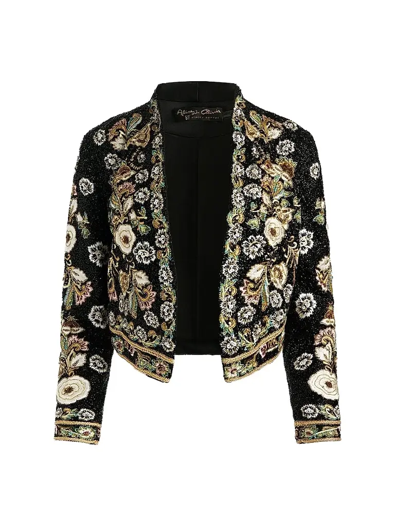 Alice + Olivia Women's Harvey Embellished Embroidered Jacket