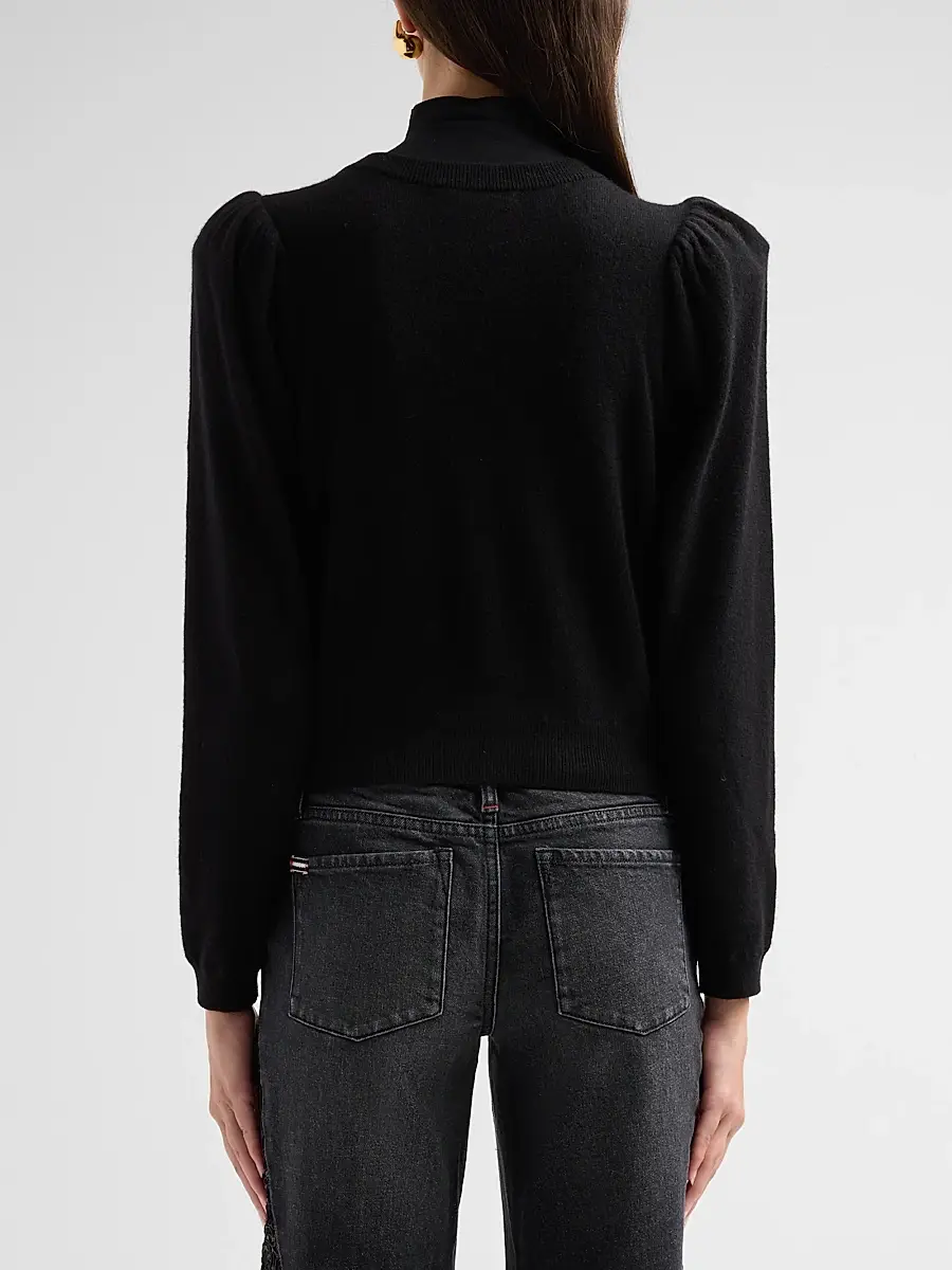 Alice + Olivia Women's Dollie Puff-Sleeve Cardigan | Thumbnail 3