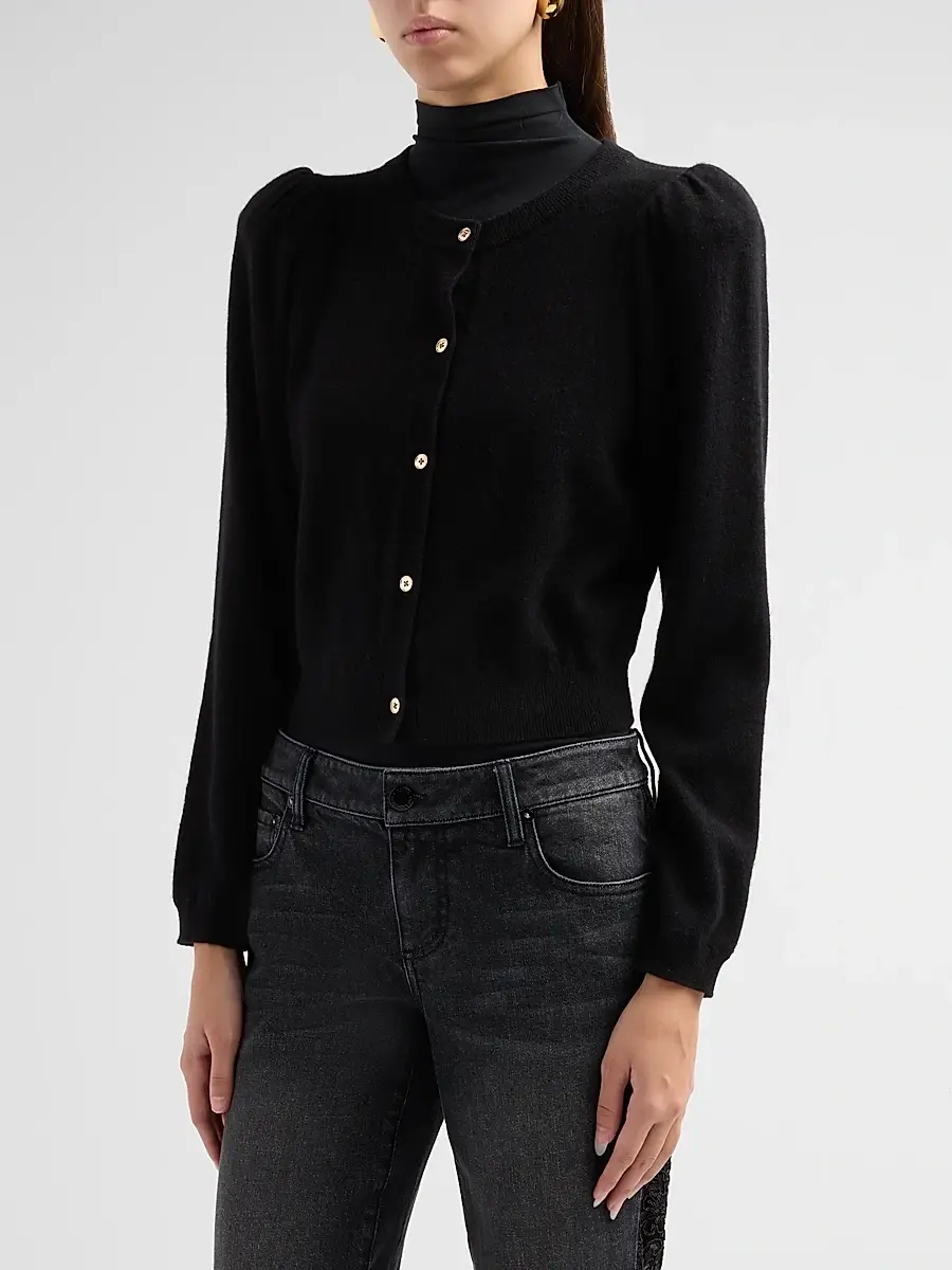 Alice + Olivia Women's Dollie Puff-Sleeve Cardigan | Thumbnail 4
