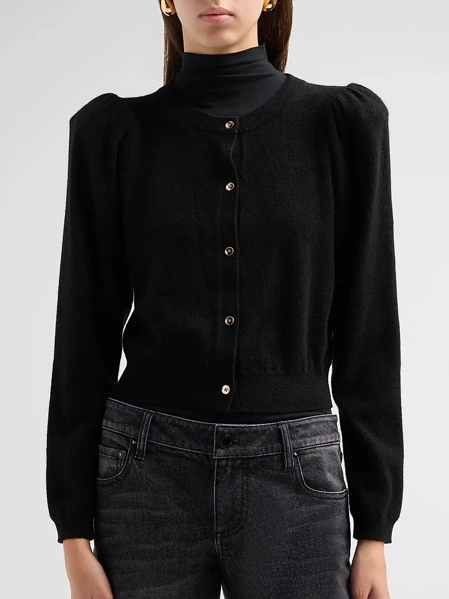 Alice + Olivia Women's Dollie Puff-Sleeve Cardigan | Thumbnail 5