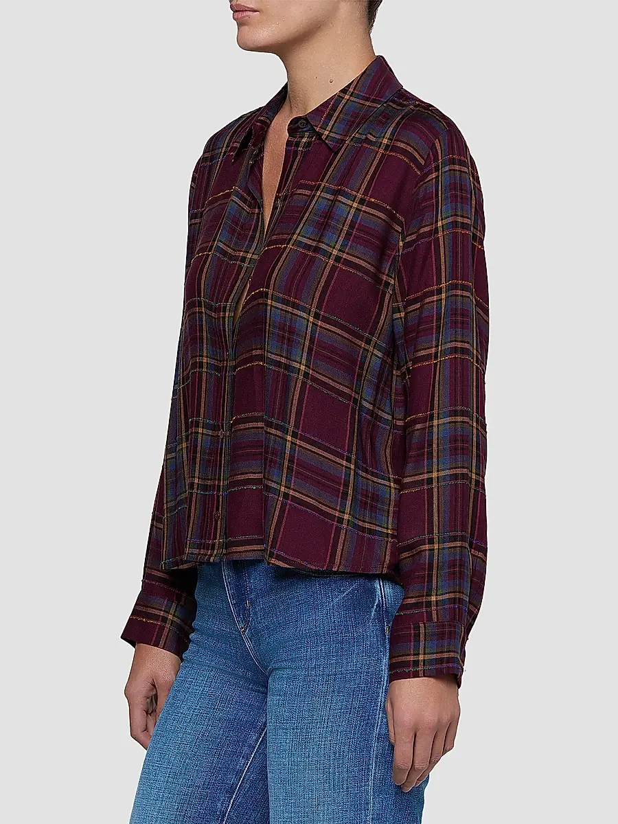 L'Agence Women's Suzette Plaid Button-Front Shirt | Thumbnail 5 L'Agence Women's Suzette Plaid Button-Front Shirt | Thumbnail 5