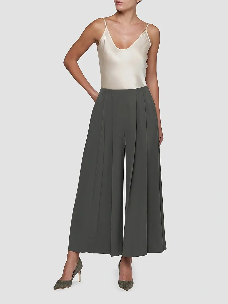 L'Agence Women's Novalynn Pleated Crop Pants | Thumbnail 2