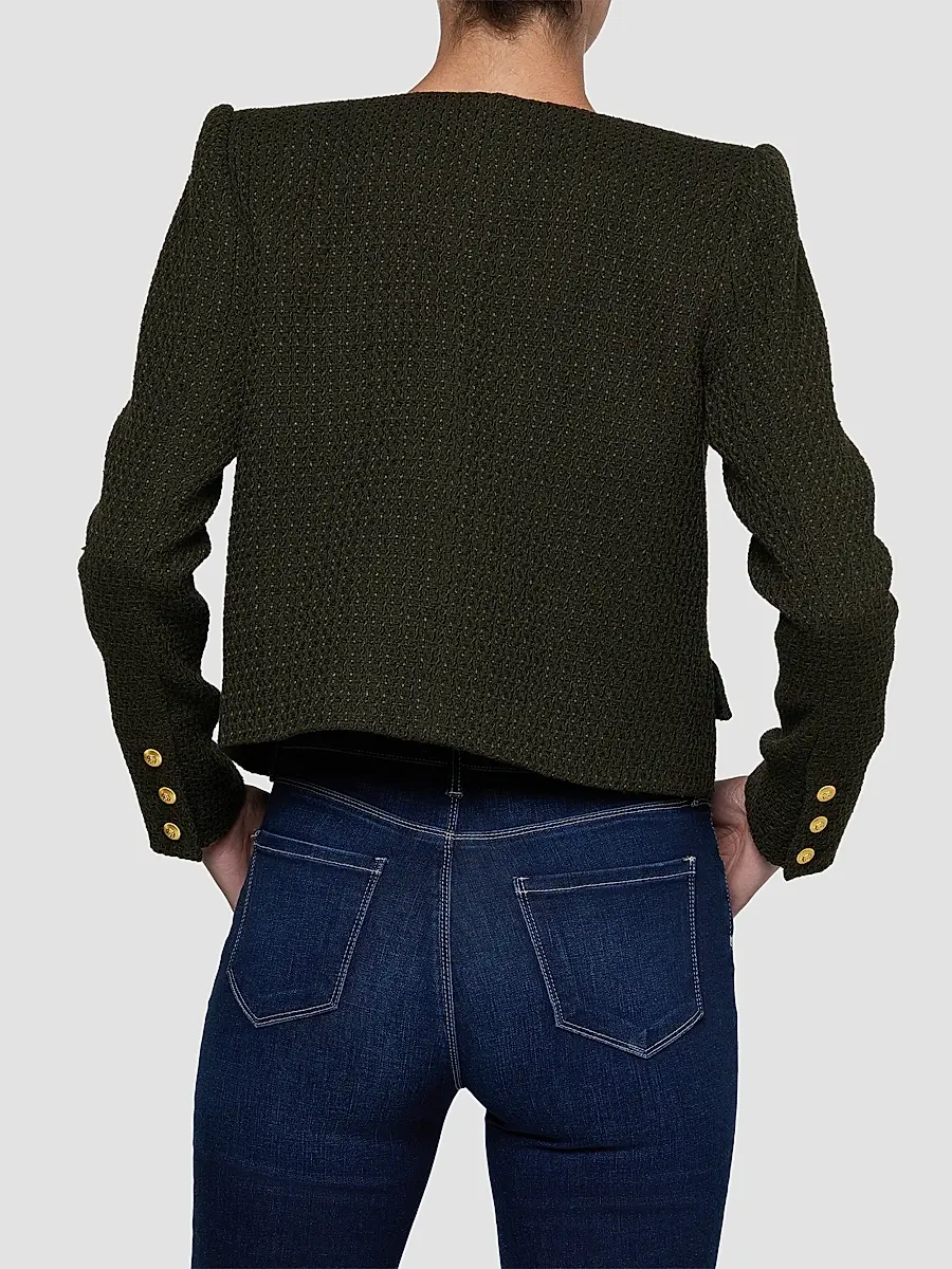 L'Agence Women's Zell Collarless Jacket | Thumbnail 3 L'Agence Women's Zell Collarless Jacket | Thumbnail 3
