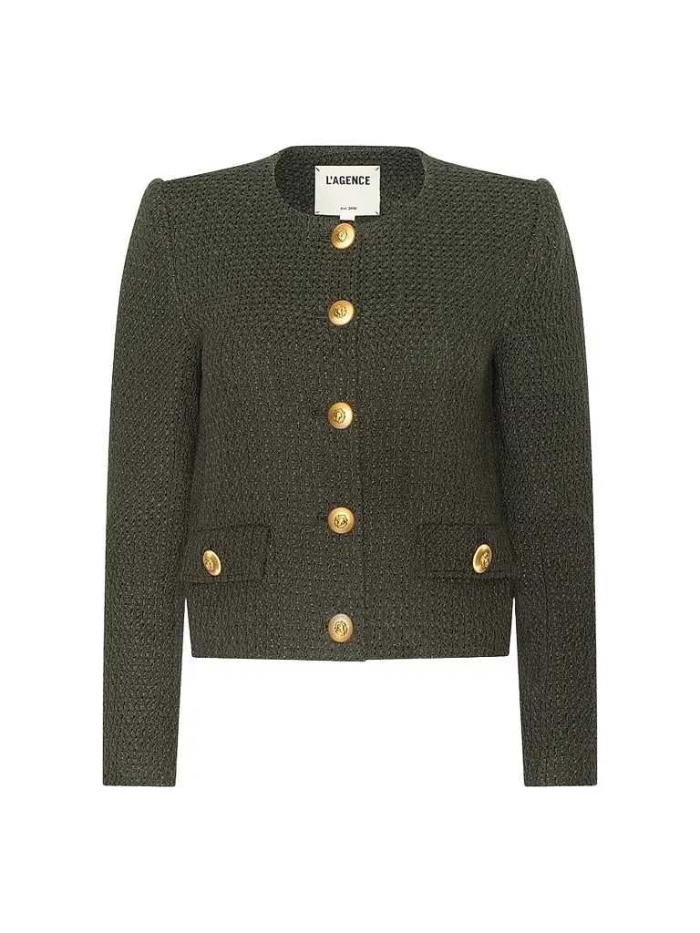 L'Agence Women's Zell Collarless Jacket