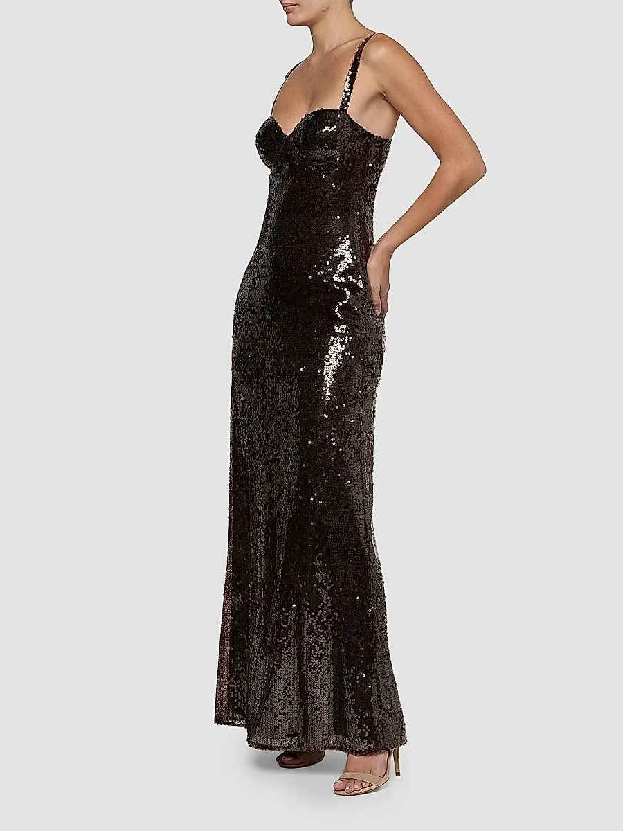 L'Agence Women's Sayla Embellished Maxi Dress | Thumbnail 4