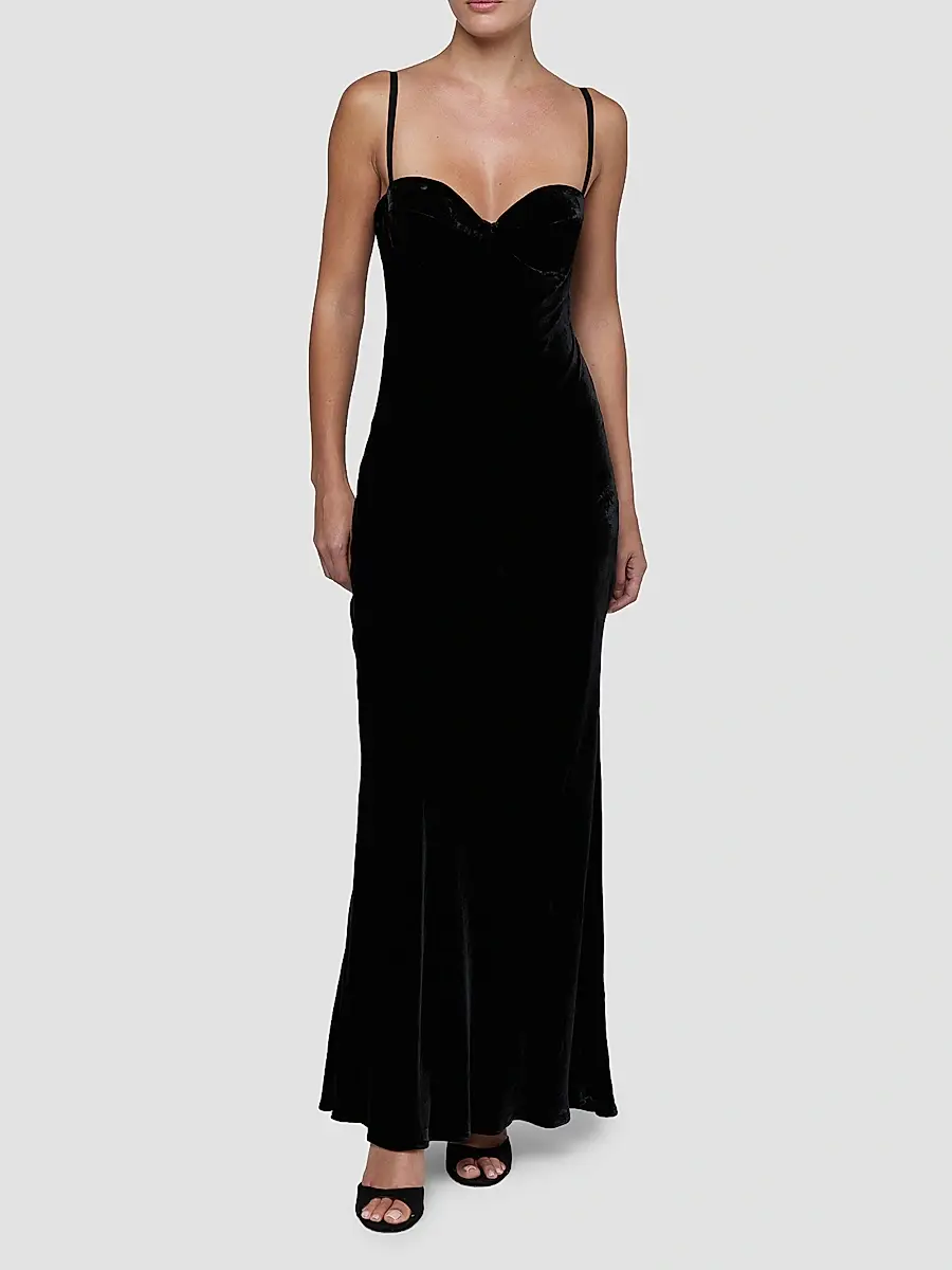 L'Agence Women's Sayla Bias-Cut Maxi Dress | Thumbnail 2
