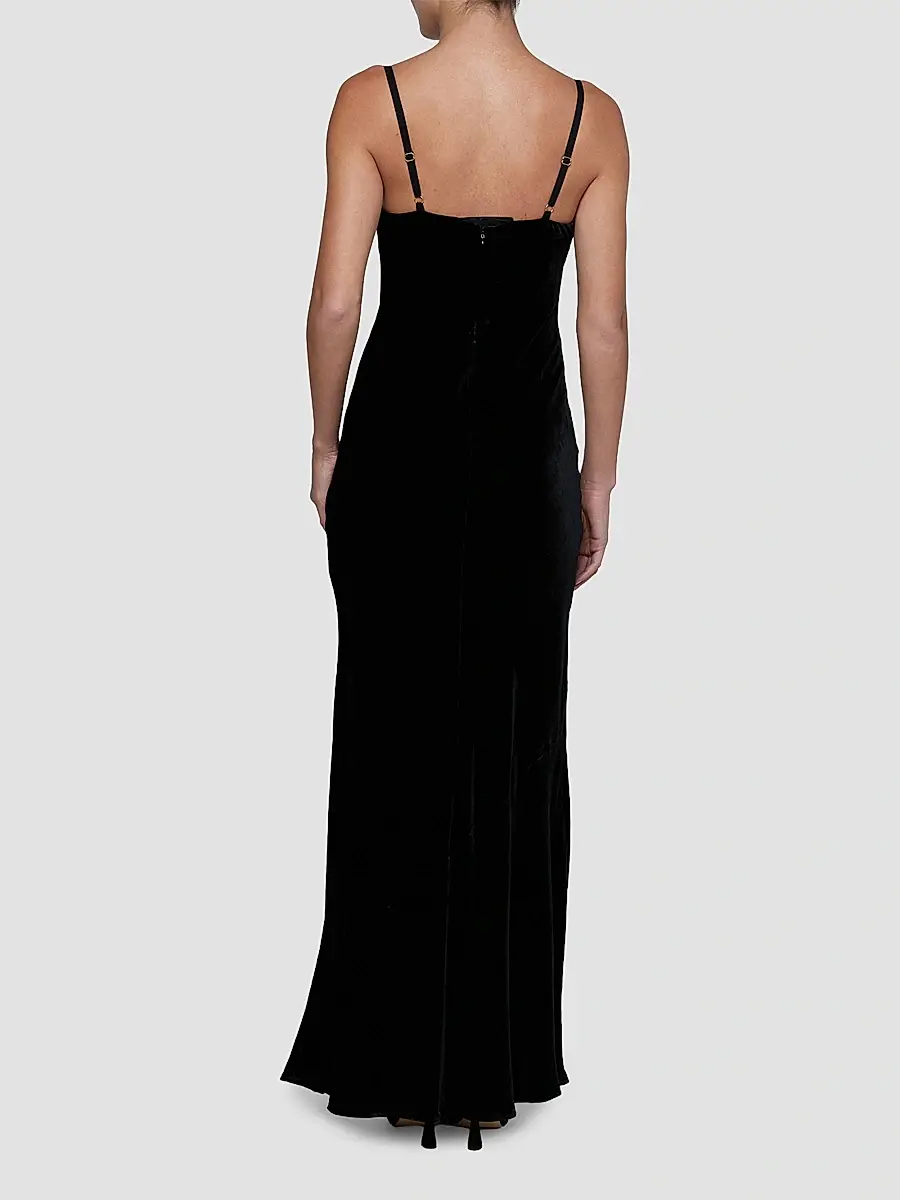 L'Agence Women's Sayla Bias-Cut Maxi Dress | Thumbnail 3